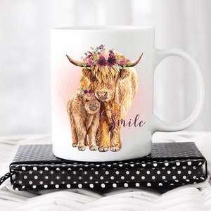 Cow Coffee Mug, Farm Mug, Cow Mugs, Coffee Mug, Scottish Highlander Gifts , Farm Birthday, Farm Mugs, Cow Gifts image 4