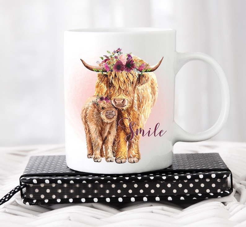 Cow Coffee Mug, Farm Mug, Cow Mugs, Coffee Mug, Scottish Highlander Gifts , Farm Birthday, Farm Mugs, Cow Gifts image 4