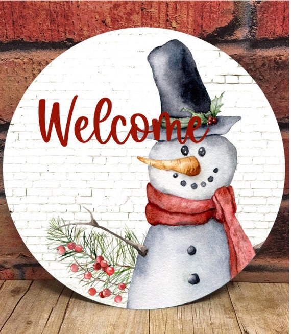 Cintre de porte de bonhomme de neige en brique, cintre de porte  personnalisé, panneau de Noël, décor de Noël, panneau de porte d’entrée de  Noël, décor