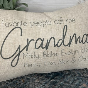 My Favor People Grandma Pillows, Grandma Pillow Covers, Personalized Pillows, Grandma Gifts, Personalized Gifts, Grandma Christmas