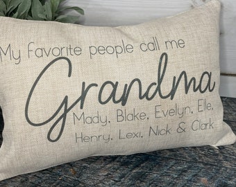 My Favor People Grandma Pillows, Grandma Pillow Covers, Personalized Pillows, Grandma Gifts, Personalized Gifts, Grandma Mother’s Day
