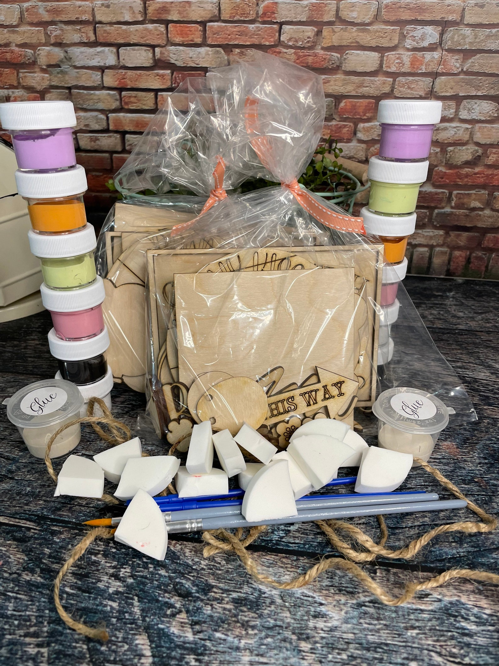 DIY Tiered Tray Kit Diy Paint Kits Easter Paint Kit Spring Etsy