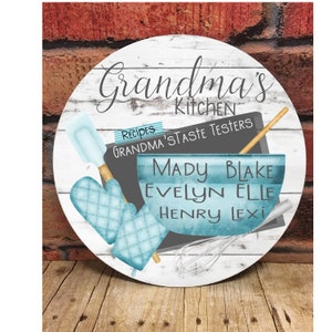 Grandma’s Kitchen Wall Hanger, Personalized Grandma Sign, Grandma’s Taste Testers, Grandma Gifts, Grandma Christmas