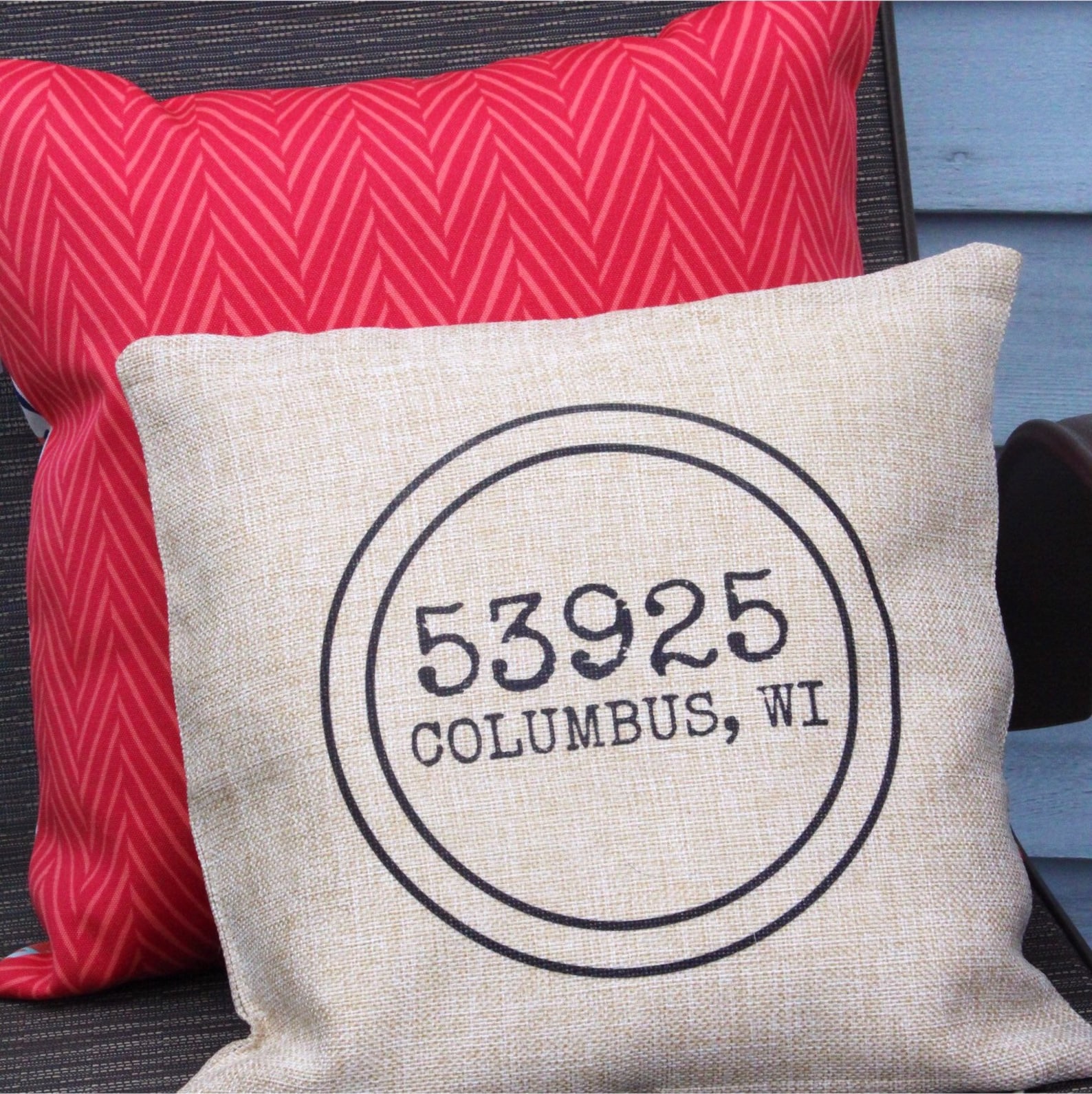 ZIP Code Pillows Personalized Pillows Farmhouse Decor Etsy