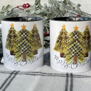 Merry Christmas Tree Coffee Mug, Christmas Coffee Mugs, Christmas Coffee Cups, Coffee Mugs, Coffee Cups