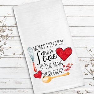 Mom’s Kitchen Towels, Funny Kitchen Towel, Hand Towels, Grandma Gifts, Kitchen Towels, Flour Sack Towels