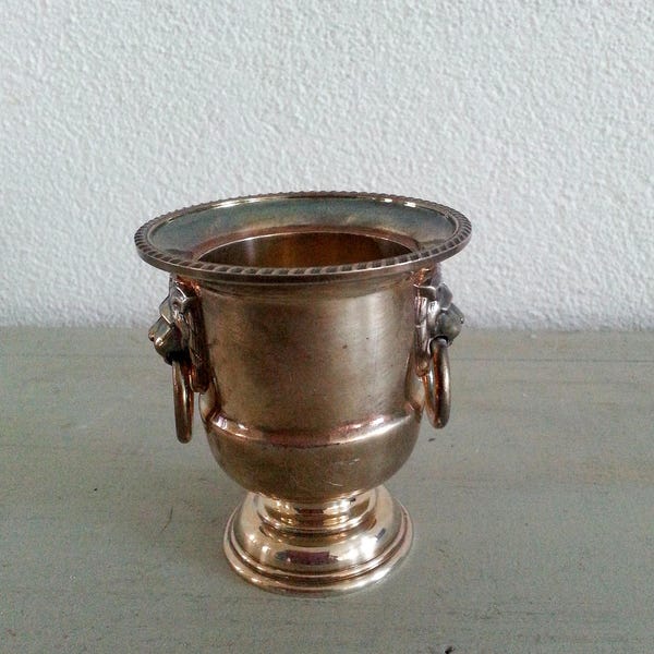 Vintage, ,silver- plated goblet vase, from Viners Sheffield,1940,s England