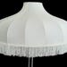 Classic, vintage, white,lamp cap with fringes.