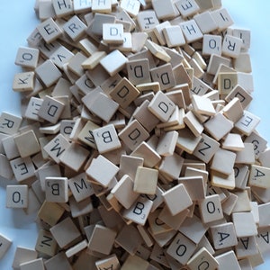 Wooden, vintage, scrabble letter tiles. (  2 euro per letter )