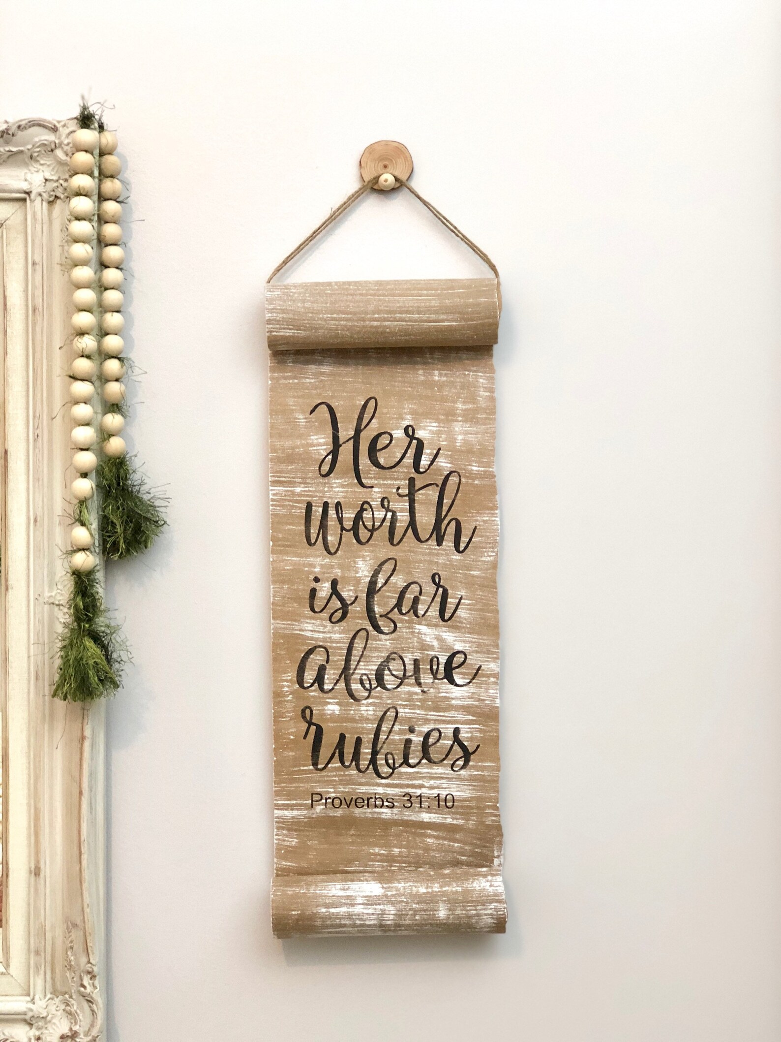 Paper Scroll Wall Art Far Above Rubies Wall Art Gift for Etsy