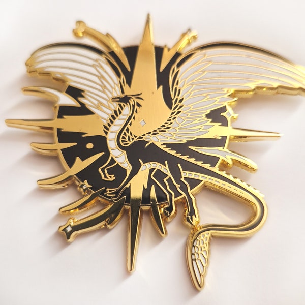 60mm Supernova Dragon hard enamel pin