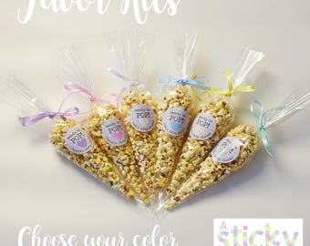 popcorn cones baby shower