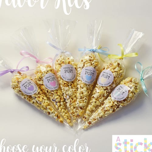PERSONALISED BABY SHOWER MINI LOVE HEART STICKERS WRAPPERS PARTY FAVOURS YELLOW 