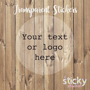 Personalized Transparent Stickers, Clear Stickers, Clear Labels, Custom Labels, Clear Logo Stickers, See Through Label, Shot Glass Sticker