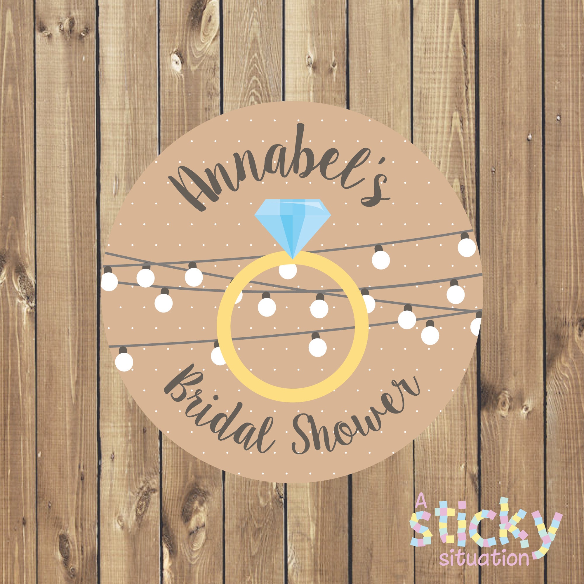 Bridal shower sticker labels