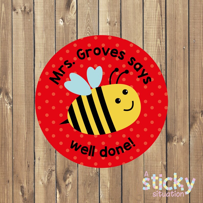 Personalized Teacher Stickers School Stickers Reward Etsy