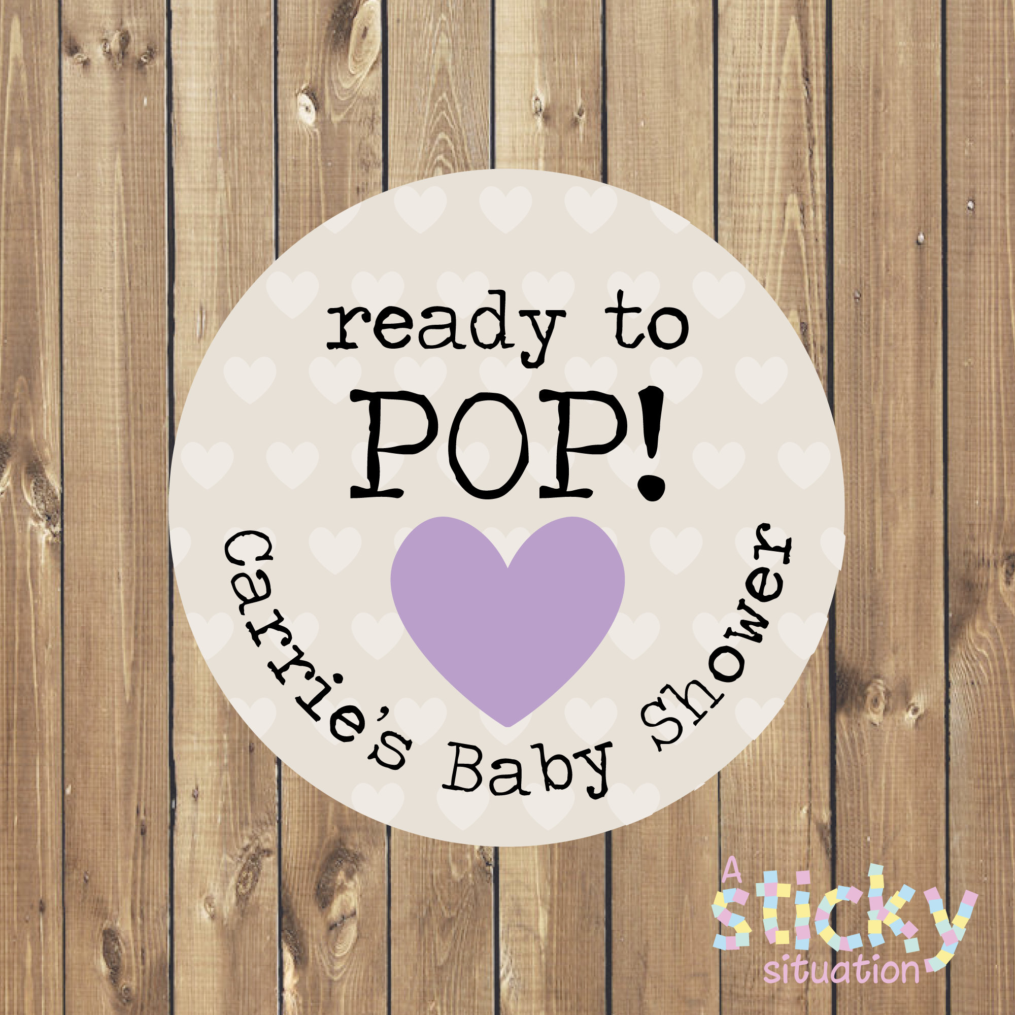 Personalised Baby Shower Stickers Ready To Pop Popcorn Sweet Cones Boy or Girl 