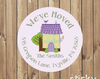 We Have Moved Labels, Address Labels, New Home, Moving, Envelope Stickers, New Home Announcement, Christmas Address Label, We've Moved House