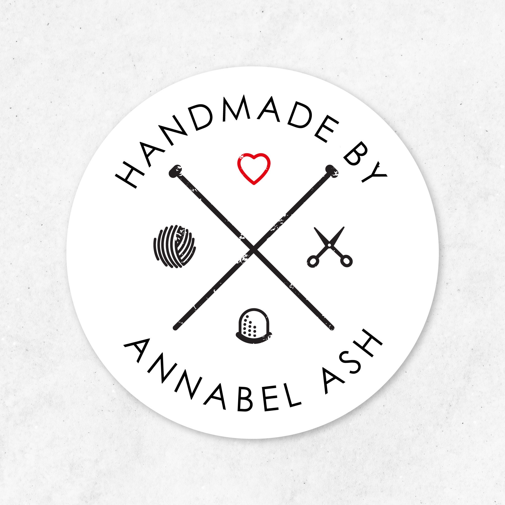Handmade Stickers, Personalised, Handmade Labels, Packaging Labels, Sewing, Knitting, Dressmaker, Tailor, Product Label, Craft, Business