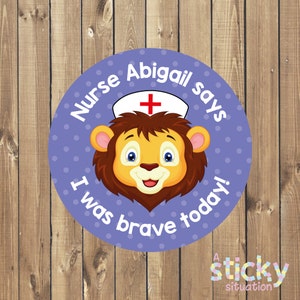 Personalized Nurse Bravery Stickers, Doctor Stickers, Nurse Stickers, Medical Stickers, Nurse Gift, New Nurse Gift Idea, Custom Stickers