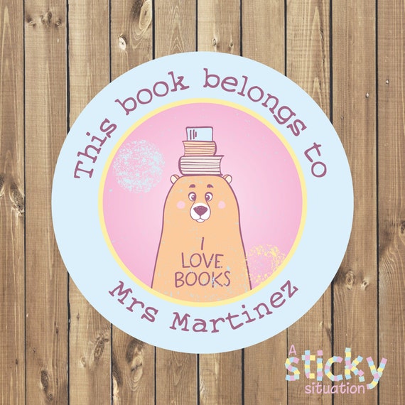 Personalized Book Labels Book Stickers Book Tags ID - Etsy