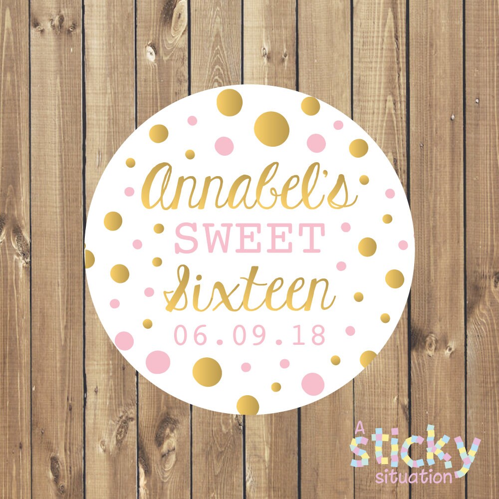 Paper & Party Supplies Paper Quinceañera Sticker Quinceañera Labels