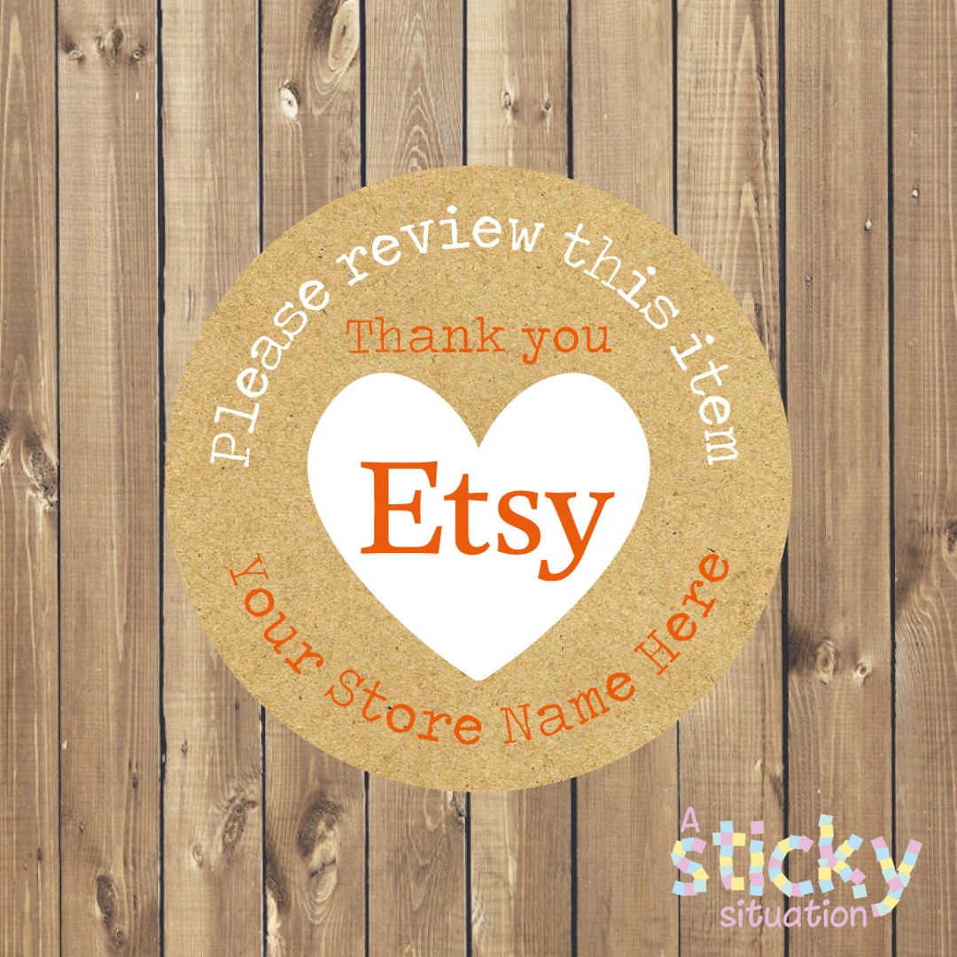 Personalized Etsy Review Stickers Etsy Shop Packaging Labels Etsy