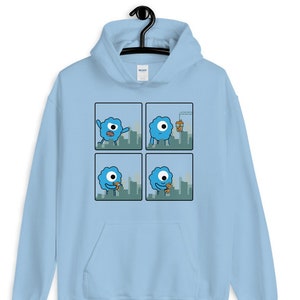 Boba Monster, Boba, Bubble Tea, Cute, Kawaii, Funny, Cartoon, Anime, Manga, Kaiju, Cyclops, Subtle Asian Traits, Boba Lover - Unisex Hoodie