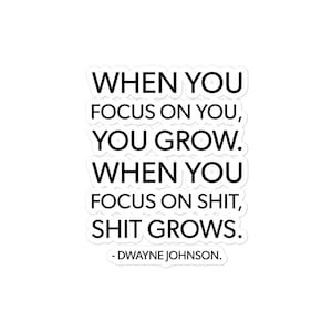 Focus On You, sticker, hustle, entrepreneur, success, motivational, motivation, trader, business, gym, workout, Bubble-free stickers