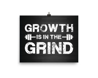 Crossfit Weightlifting Motivational Prints Powerlifting Gift For Bodybuilding Fitness GRIND WOD Gym Poster Workout