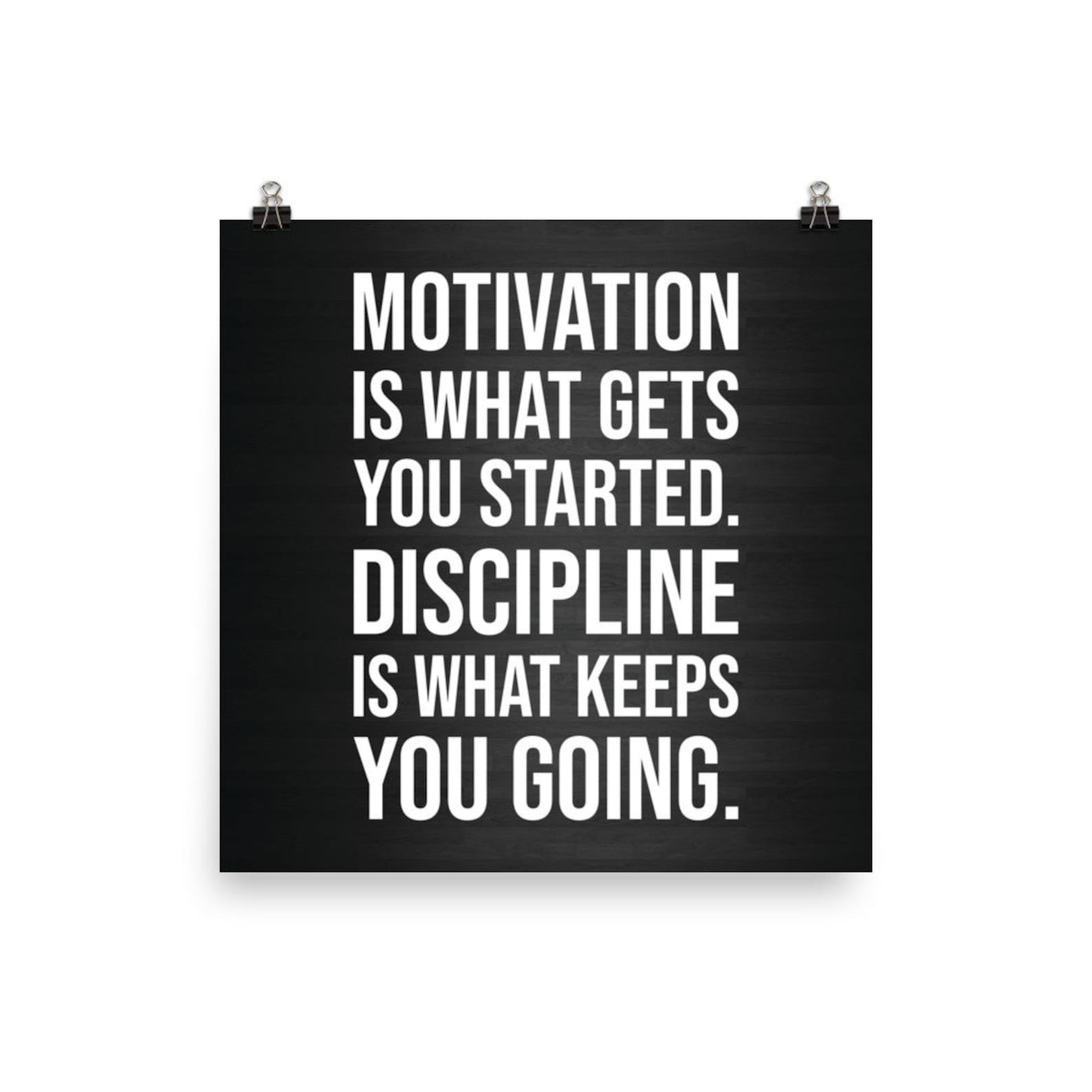 Motivation vs Discipline Gym Poster Motivational Prints Etsy
