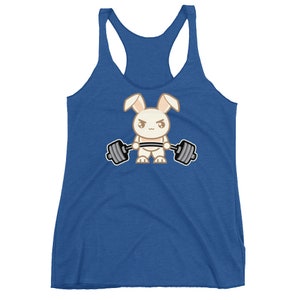 Bunny Rabbit Deadlift Cute Cartoon, Workout tanks for women, Bodybuilding, Weightlifting, Powerlifting, Crossfit, Fitness, Gym, Workout image 8