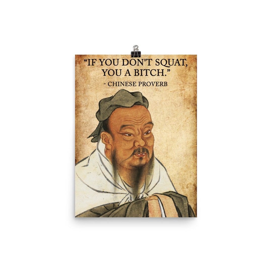 Squat, Funny Chinese Proverb, Gym Poster, Motivational Prints,  Bodybuilding, Weightlifting, Powerlifting, Crossfit, WOD, Fitness, Workout  - Etsy Singapore, image size:1080x1080