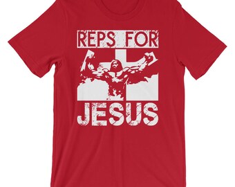 Canotta Gym Funny Reps 4 Jesus - Umorismo Cristiano Per Palestra, Cotone Comodo - Foto 12