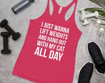 Lift Weights and Hang Out With My Cat, Funny, Workout Tanks for Women,  Gifts for Her, Motivation Tank, Gym, Fitness, Workout, WOD -  Australia