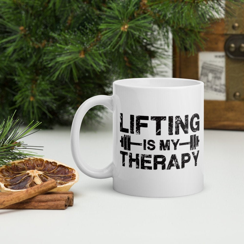 Lifting Is My Therapy Mug Gift For Bodybuilding Etsy