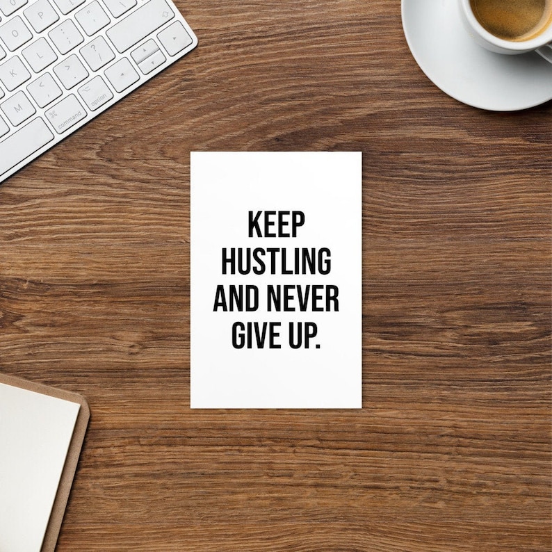 entrepreneur trader businessman motivational Keep Hustling workout business Never Give up Postcard hustler gym hustle success