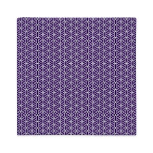 Flower of life, sacred geometry, geometry, abstract, namaste, spiritual, circle, seed of life, circle of life - Premium Pillow Case (purple)