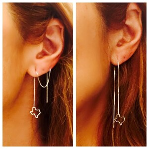 Texas thread dangle earring pair image 1