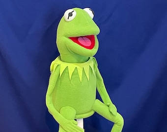 Frog puppet. Green Frog headcover puppet