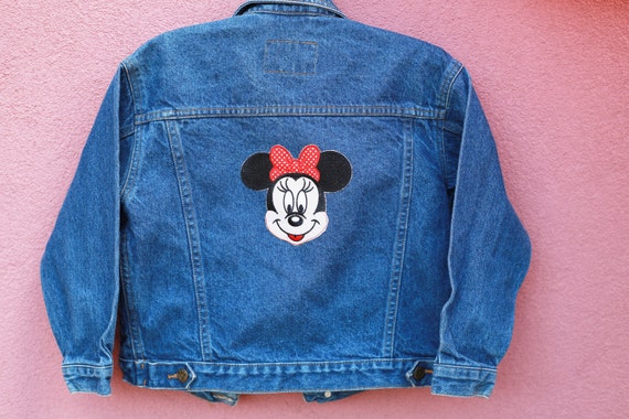 Vintage Boys Girls Denim Jacket 90s /Cartoon Mickey Minimalist | Etsy