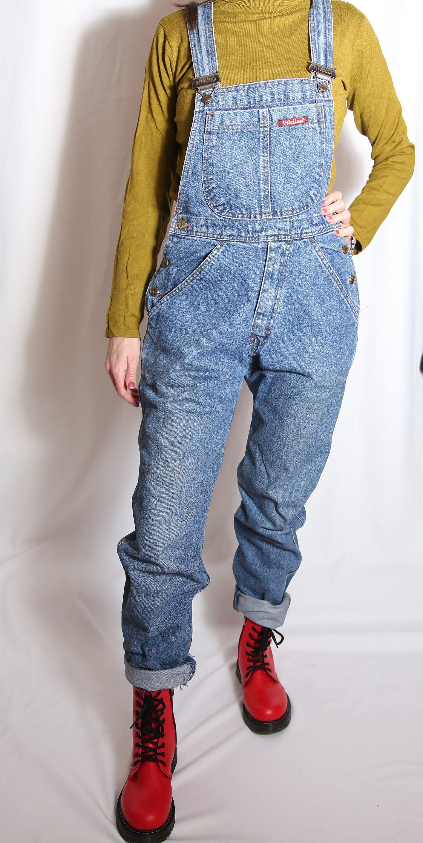 Vanilla Star Blue Jean Patch Flared Denim Jeans/15 