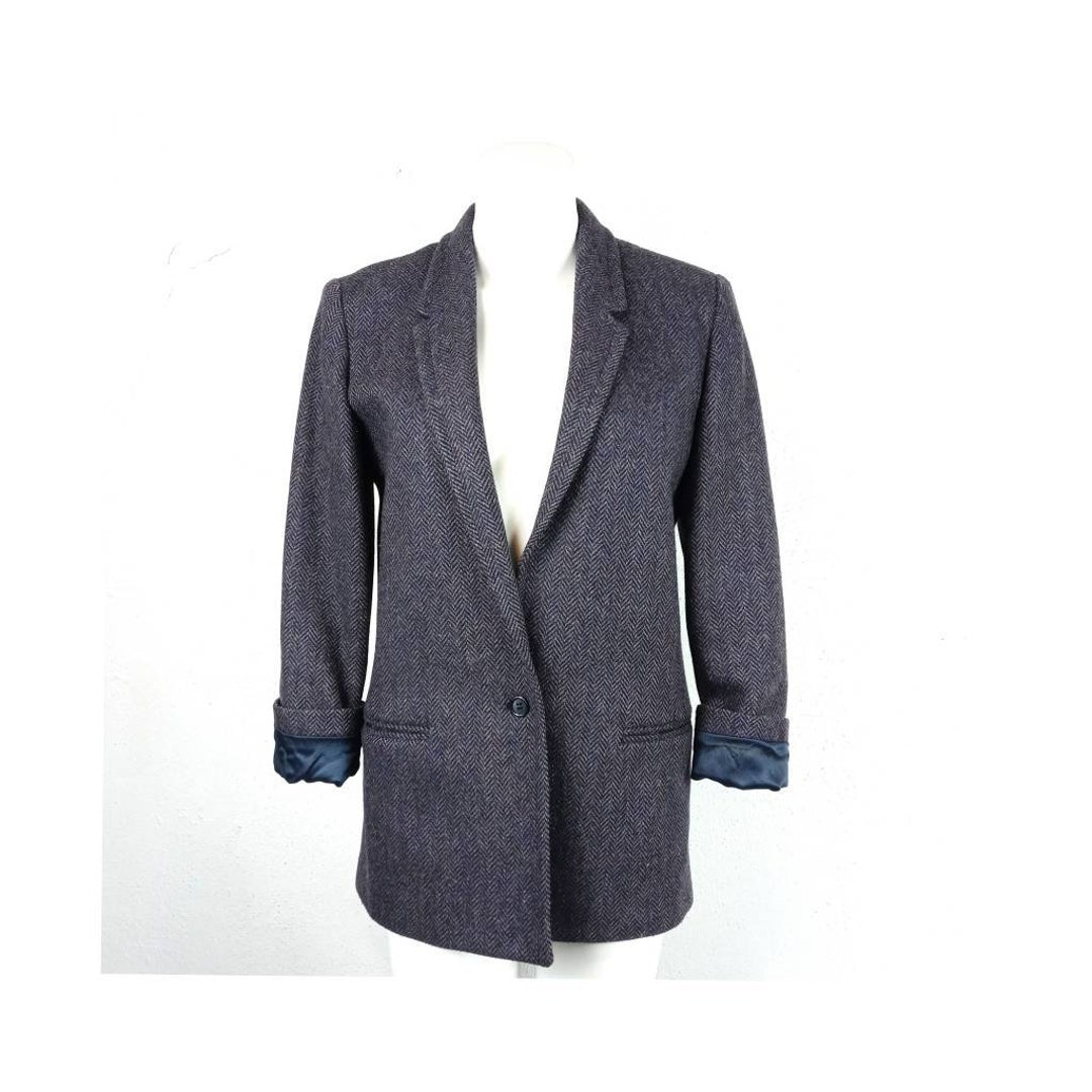 Vintage Hunters Run Herringbone Tweed Equestrian Style Single Blazer