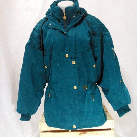 1980's/90's Descente Luxe Teal Ski Parka Size 6