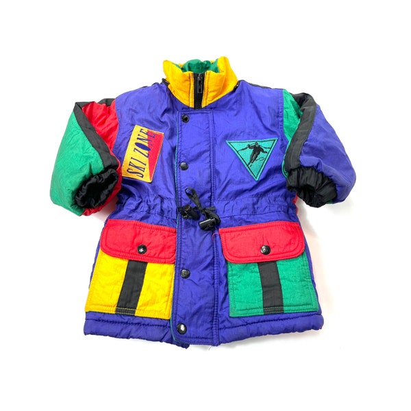 Vintage 90s XChange Sport Colorful Toddler Ski Jacket Size 2T