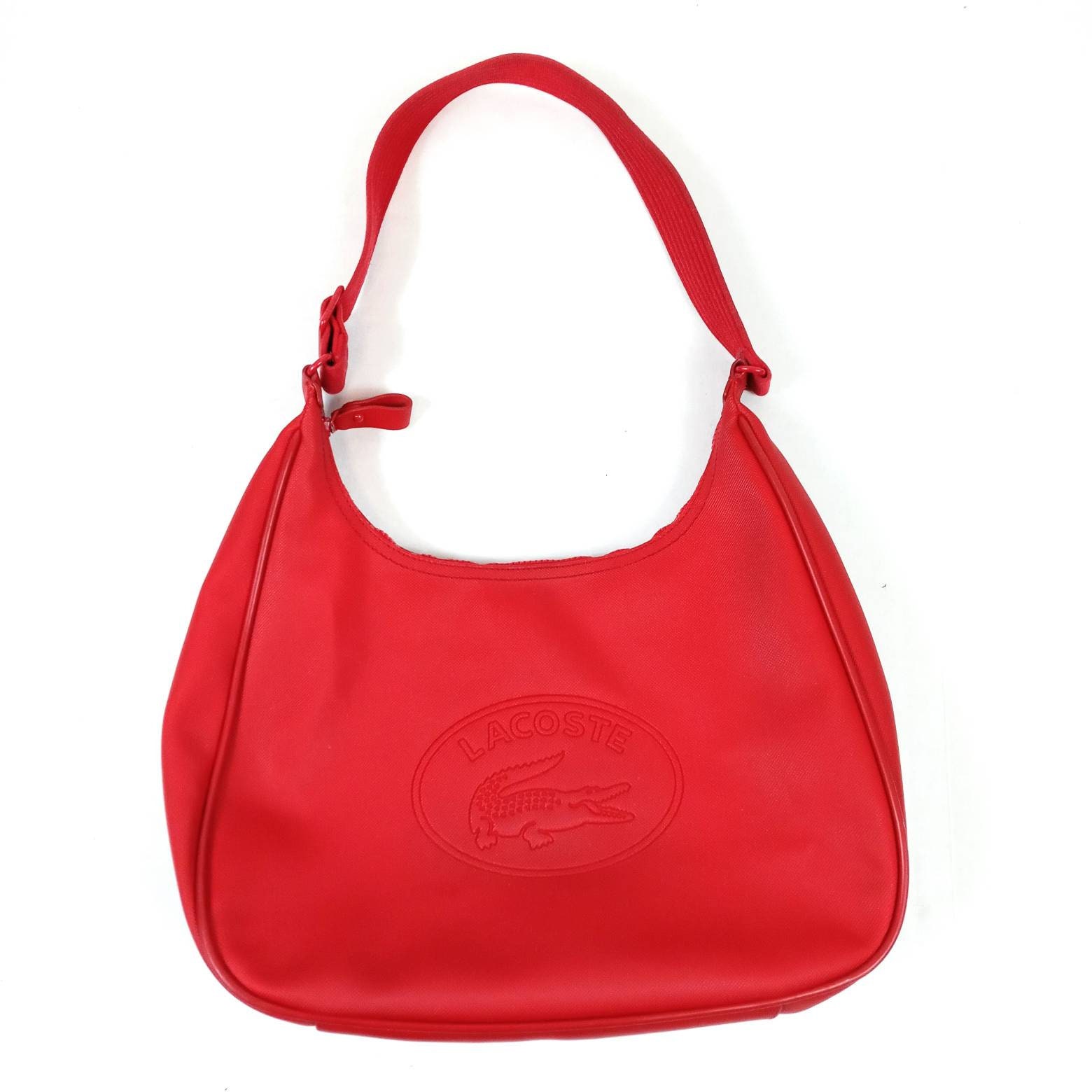 Lacoste Flame Scarlet PVC Hobo Bag and Large Zip Wallet Set