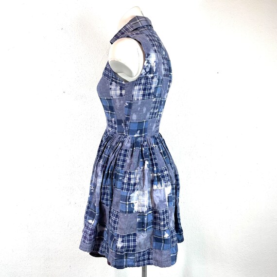 1990s Laundry by Shelli Segal Patchwork Chambray … - image 4