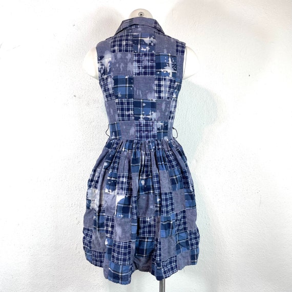 1990s Laundry by Shelli Segal Patchwork Chambray … - image 5