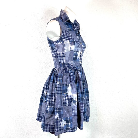 1990s Laundry by Shelli Segal Patchwork Chambray … - image 2