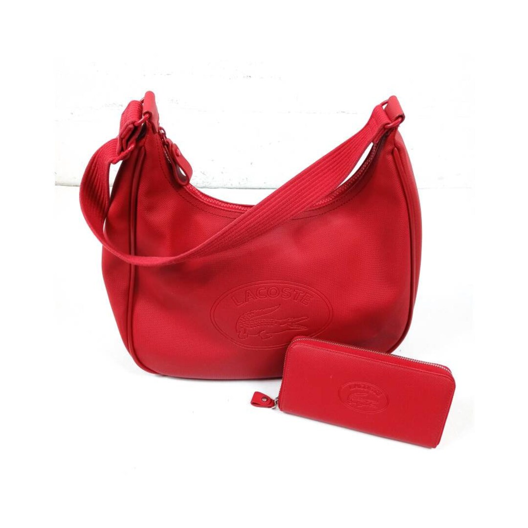 LACOSTE★ANNA Hobo Cross Bag★プチピケPVC★早期完売 LACOSTE ラコステ ショルダーバッグ レディース アンナ プチピケ